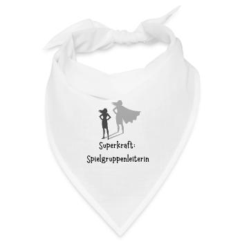 Superkraft__Spielgruppenleiterin - Bandana Dreieckstuch - Weiß - Vorne