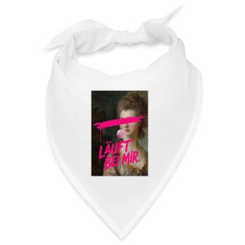Läuft Bei Mir Neon Graffiti - Bandana Dreieckstuch - Weiß - Vorne