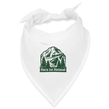 Harz ist Heimat Wandern - Bandana Dreieckstuch - Weiß - Vorne