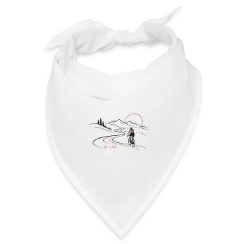 IN FLOW - Fahrrad - Radfahrerin - Freiheit - Bandana Dreieckstuch - Weiß - Vorne