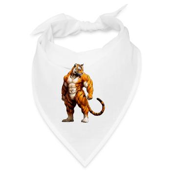 Tiger Fitness - Bandana Dreieckstuch - Weiß - Vorne