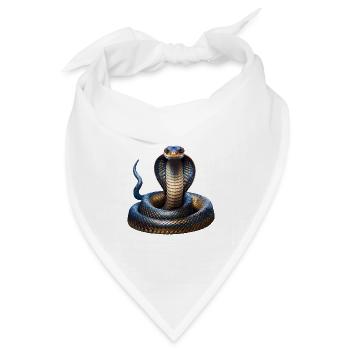 Schlange Indien - Bandana Dreieckstuch - Weiß - Vorne