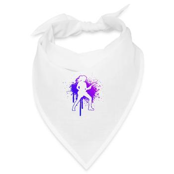 Geschenkidee für eine Gitarrenspielerin mit Guitar - Bandana Dreieckstuch - Weiß - Vorne