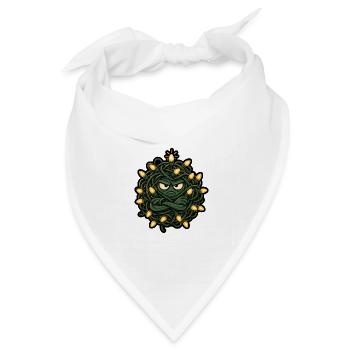 Mürrische Lichterkette Kabel Wirrwarr Comic Shirt - Bandana Dreieckstuch - Weiß - Vorne