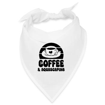 Kaffee Aquascaping - Bandana Dreieckstuch - Weiß - Vorne