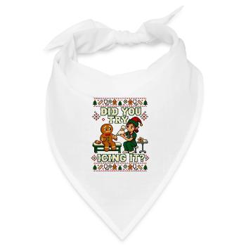 Weihnachten Pflege Lebkuchen Humor Pflege - Bandana Dreieckstuch - Weiß - Vorne