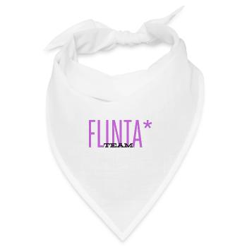 TEAM FLINTA LILA SCHRIFT FEMINISMUS QUEER  - Bandana Dreieckstuch - Weiß - Vorne