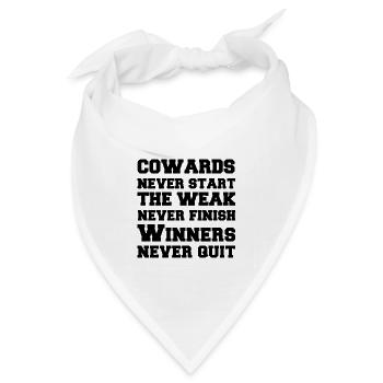 Cowards Winners - Bandana Dreieckstuch - Weiß - Vorne