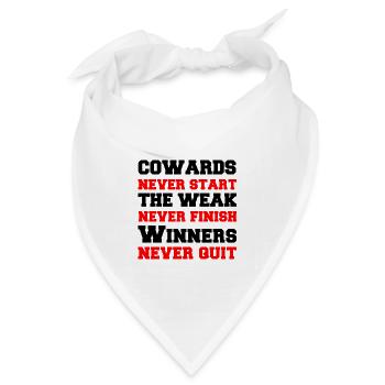 Never Start Never Finish Never Quit - Bandana Dreieckstuch - Weiß - Vorne