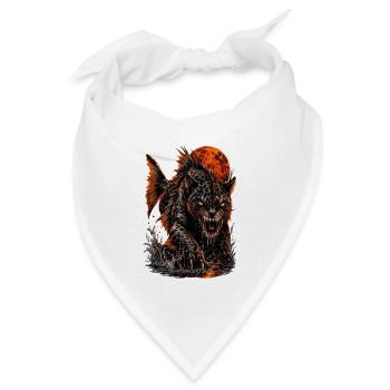 panther-piranha-hybrid-halloween-horror-bigcrea - Bandana Dreieckstuch - Weiß - Vorne