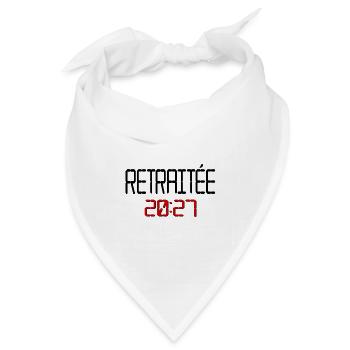 Französischer Rentner 2027, Frankreich - Bandana Dreieckstuch - Weiß - Vorne