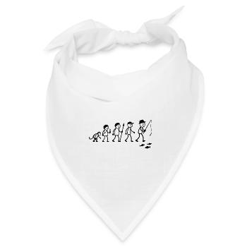  Angler Strichmänchen Angel Evolution - Bandana Dreieckstuch - Weiß - Vorne