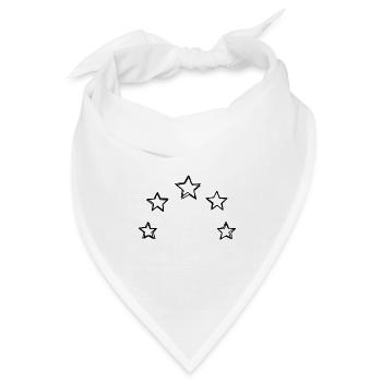 Sternenbogen handgezeichnet - Bandana Dreieckstuch - Weiß - Vorne
