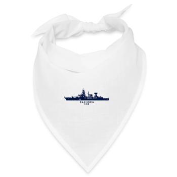 Sachsen F219 – Minimalistische Silhouette – person - Bandana Dreieckstuch - Weiß - Vorne