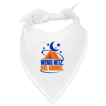 Wenig Netz. Viel Himmel. – Camping - Bandana Dreieckstuch - Weiß - Vorne