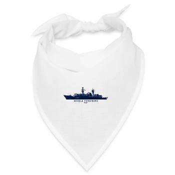 Regele Ferdinand F221 – Minimalistische Silhouette - Bandana Dreieckstuch - Weiß - Vorne