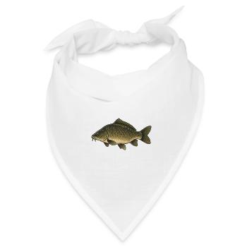 Karpfen Vintage Illustration - Bandana Dreieckstuch - Weiß - Vorne
