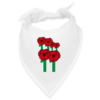 Mohn-Waffenstillstand, Tag 11, 11, 11 - Bandana Dreieckstuch - Weiß - Vorne