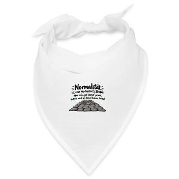 Normalität: Steinweg der Leere - Bandana Dreieckstuch - Weiß - Vorne