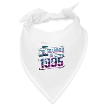  Programmiert Im Jahr 1995 Futuristischer - Bandana Dreieckstuch - Weiß - Vorne