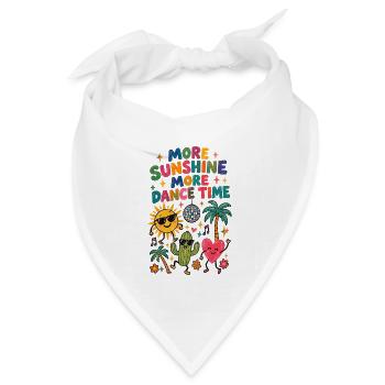 More Sunshine, More Dance Time – Festival Retro - Bandana Dreieckstuch - Weiß - Vorne