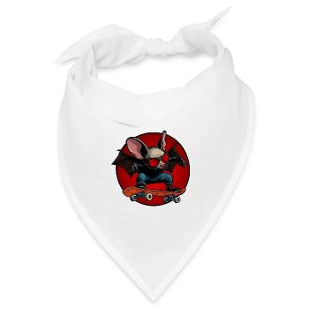 Fledermaus Freestyle - Bandana Dreieckstuch - Weiß - Vorne