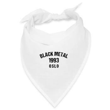 Black Metal 1993 Oslo - Bandana Dreieckstuch - Weiß - Vorne