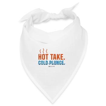 Hot Take Cold Plunge – Sauna & Eisbad Humor - Bandana Dreieckstuch - Weiß - Vorne