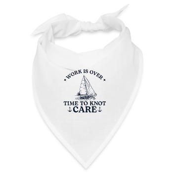 Segelboot Rente Abschied Segler Kapitän - Bandana Dreieckstuch - Weiß - Vorne