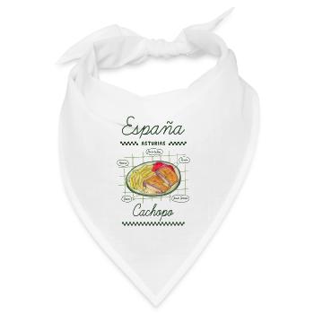 Asturischer Cachopo - Bandana Dreieckstuch - Weiß - Vorne