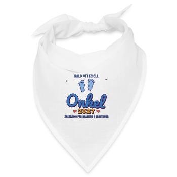 Onkel 2027 – Zuständig für Quatsch & Abenteuer - Bandana Dreieckstuch - Weiß - Vorne