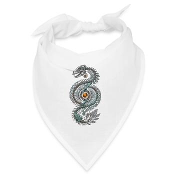 Skelett Dinosaurier Natur Fantasy Kunst - Bandana Dreieckstuch - Weiß - Vorne