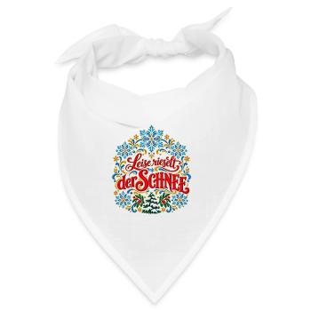 Leise rieselt der Schnee Weihnachtspullover Winter - Bandana Dreieckstuch - Weiß - Vorne
