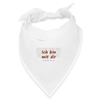 Jahreslosung 2027 Fürchte dich nicht Jesaja 41,10 - Bandana Dreieckstuch - Weiß - Vorne