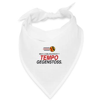 Lieblingswort Tempogegenstoß - Bandana Dreieckstuch - Weiß - Vorne