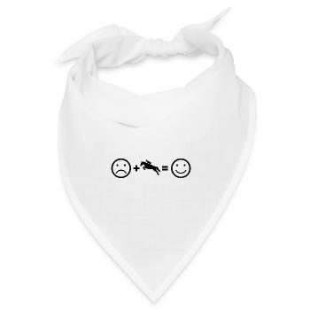 Springreiten Geschenkidee für eine Dressurreiterin - Bandana Dreieckstuch - Weiß - Vorne