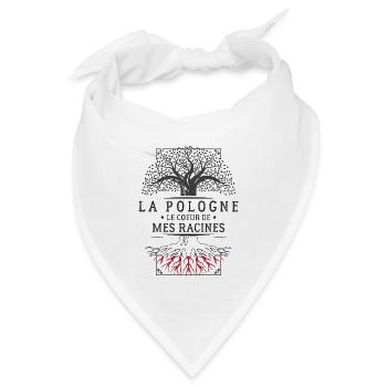 Polen Das Herz meiner Wurzeln T-Shirt Cade... - Bandana Dreieckstuch - Weiß - Vorne