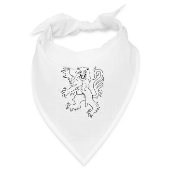 Lion Rampant lustiges Geschenk-T-Shirt - Bandana Dreieckstuch - Weiß - Vorne