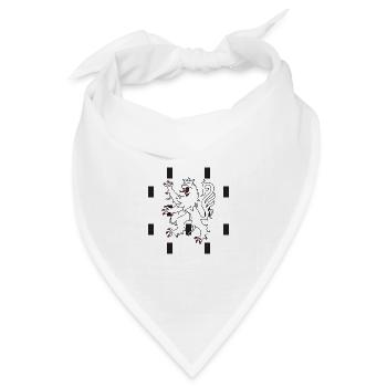 Lion Rampant Tailed Forked T-Shirt Hu Geschenk - Bandana Dreieckstuch - Weiß - Vorne