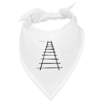 Gleis handgezeichnet - Bandana Dreieckstuch - Weiß - Vorne