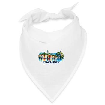 Stavanger - Norway - Norge - Norwegen - Skandinavi - Bandana Dreieckstuch - Weiß - Vorne