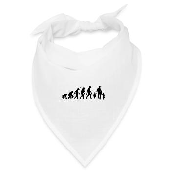 Vater Sohn Tochter Evolution Für Besten Vater - Bandana Dreieckstuch - Weiß - Vorne