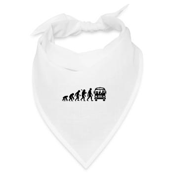 Schulbus Evolution Busfahrer Mit Bus - Bandana Dreieckstuch - Weiß - Vorne