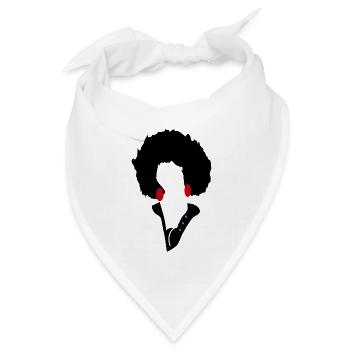 Rote Augen auf minimalistischem schwarzem Hintergrund - Bandana Dreieckstuch - Weiß - Vorne