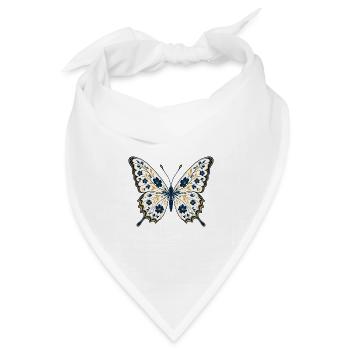 Botanical Butterfly - Bandana Dreieckstuch - Weiß - Vorne