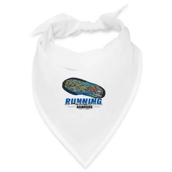 Running Hamburg Laufschuh Stadtkarte - hell - Bandana Dreieckstuch - Weiß - Vorne