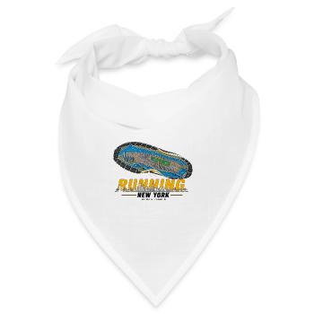 Running New York Laufschuh Stadtkarte - hell - Bandana Dreieckstuch - Weiß - Vorne