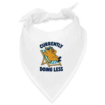  Currently Doing Less Capybara Entspannung Am - Bandana Dreieckstuch - Weiß - Vorne