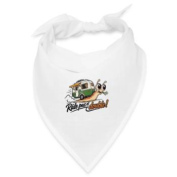Wohnmobil-Humor-Aufkleber – Pas und doppeltes Beschwerden! - Bandana Dreieckstuch - Weiß - Vorne