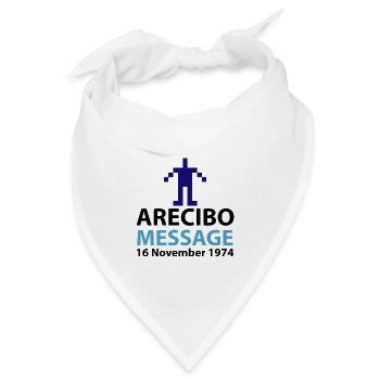 Pixel Avatar Nachricht Logo Arecibo - Bandana Dreieckstuch - Weiß - Vorne